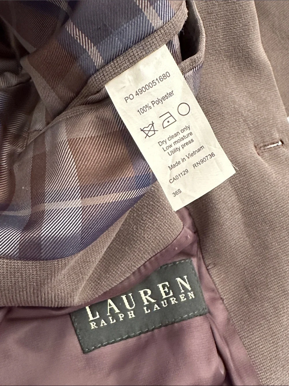 Lauren Ralph Lauren gray vegan suede exterior sport jacket 38S